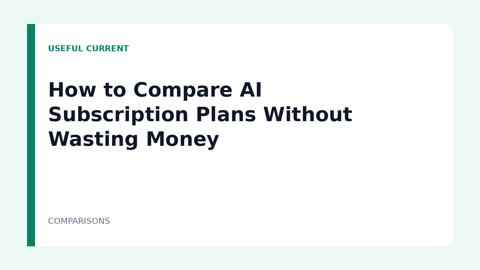 How to Compare AI Subscription Plans Without Wasting Money